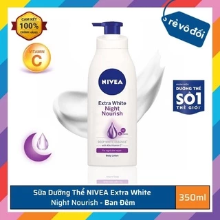 Sữa dưỡng thể ban đêm NIVEA Extra White Night Nourish dưỡng ẩm trắng da 350ml - Thái Lan