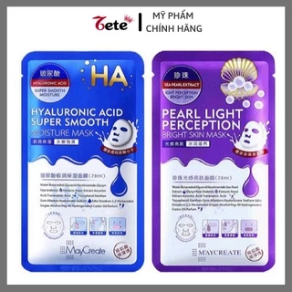 Mặt Nạ Dưỡng Ẩm Dưỡng Trắng Da HA Maycreate Mask Ha 1 miếng Hàng Nội Địa Trung