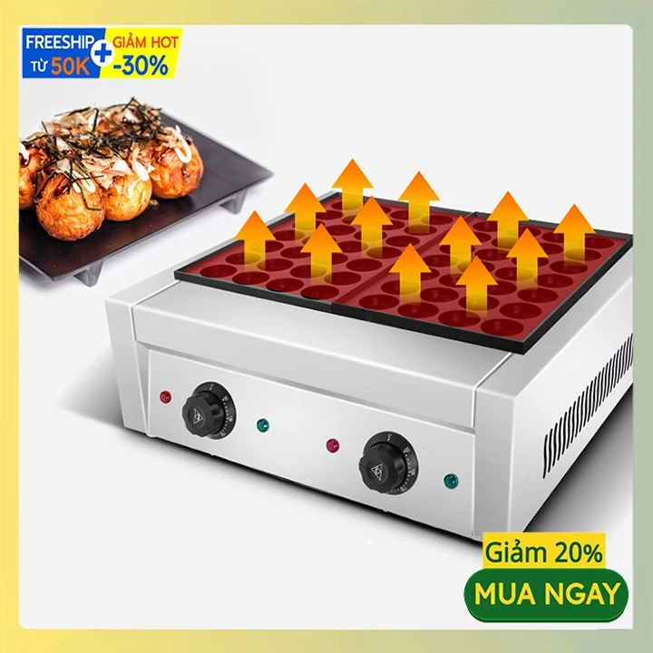 Khuôn bánh bạch tuộc 4000W khuôn đôi tốc độ gia nhiệt nhanh