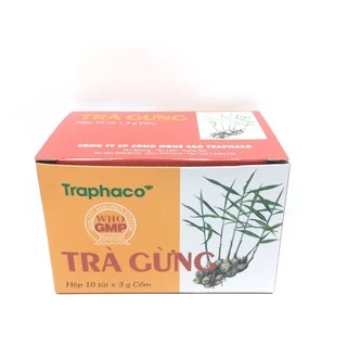 Trà gừng Traphaco Hộp 10 gói bột tan giữ ấm cơ thể