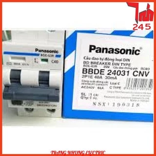 CB CHỐNG GIẬT PANASONIC - Cầu Dao Chống Giật Panasonic 2P16A,20A, 25A, 32A, 40A,50A,63A ( 30mA) .