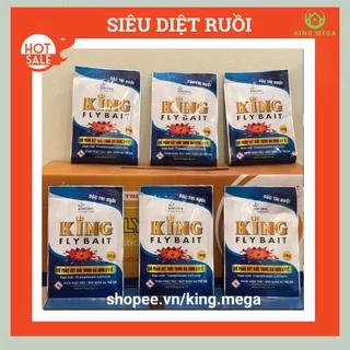 Thuốc diệt ruồi King Fly Bait - Hút mạnh diệt nhanh - An toàn tuyệt đối( Gói 20g Trắng xanh)