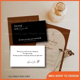 (Combo 100 cái) Name card cảm ơn, thank you card gói hàng có sẵn tại shop