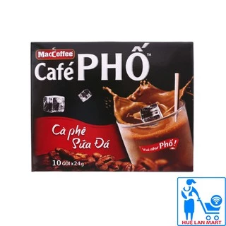 Cà Phê Sữa Đá Hòa Tan MacCoffee Café Phố Hộp 240g (24g x 10 gói)