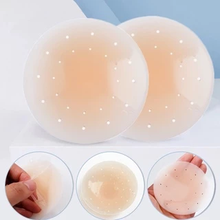 Miếng Dán Ngực Silicone Siêu Mỏng Tự Dính Có Thể Tái Sử Dụng Thoáng Khí / Tròn Vô Hình Chống Phai Màu Nâng Ngực