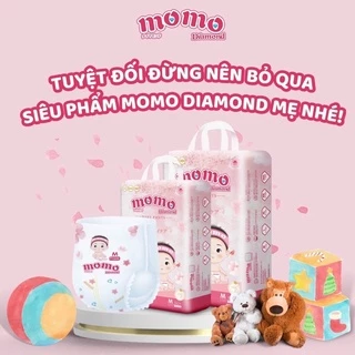 Tã dán/ quần MOMO DIAMOND ORGANIC S64,M62,M60,L54,XL50,XXL48,XXXL46