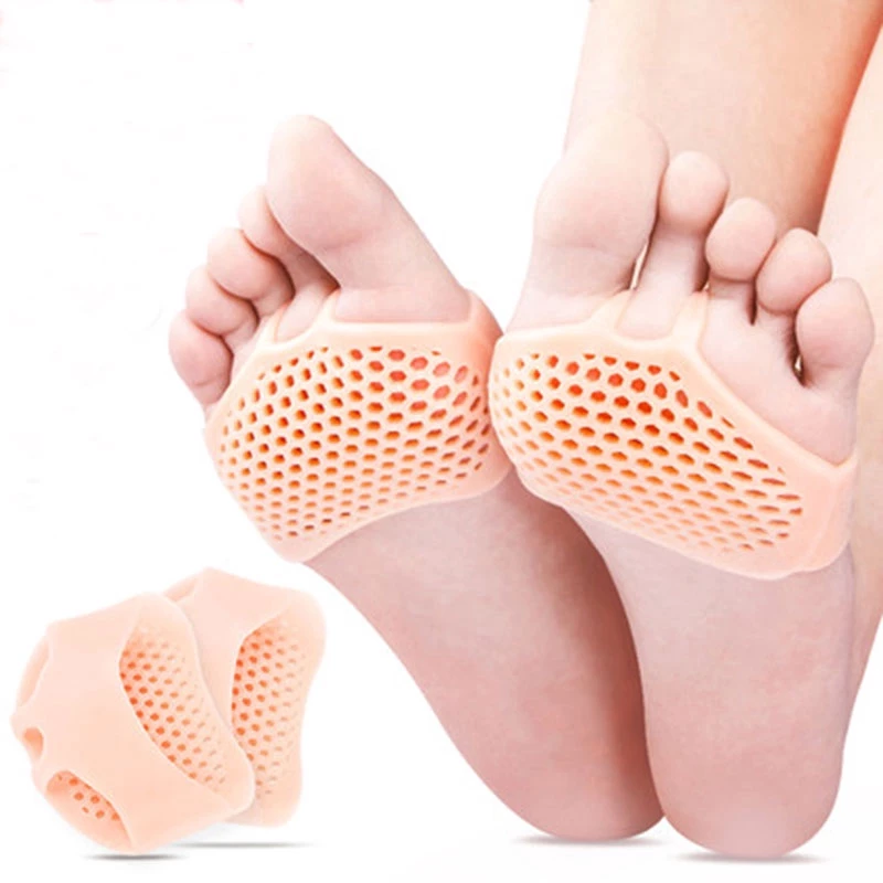 Cặp đệm bàn chân trước bằng silicone giảm đau chăm sóc sưc khỏe dành cho nam nữ