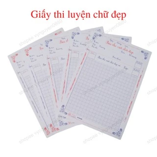 Xấp 50 tờ giấy thi viết chữ đẹp