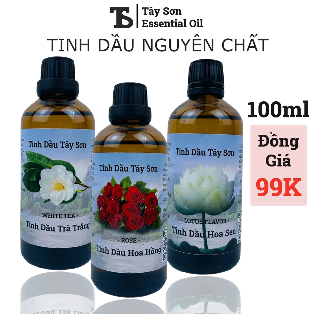 ĐỒNG GIÁ 99K - CHAI 100ML ĐỦ 18 MÙI HƯƠNG_TINH DẦU TỰ NHIÊN NGUYÊN CHẤT 100% QUẾ CAM SẢ HOA SEN DỨA HOA BƯỞI TRÀ TRẮNG