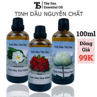 ĐỒNG GIÁ 99K - CHAI 100ML ĐỦ 18 MÙI HƯƠNG_TINH DẦU TỰ NHIÊN NGUYÊN CHẤT 100% QUẾ CAM SẢ HOA SEN DỨA HOA BƯỞI TRÀ TRẮNG