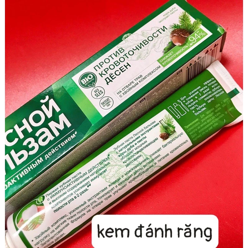 Kem đánh răng Forest Balsam cho bệnh viem răng, chảy máu chân răng, sạch cao răng