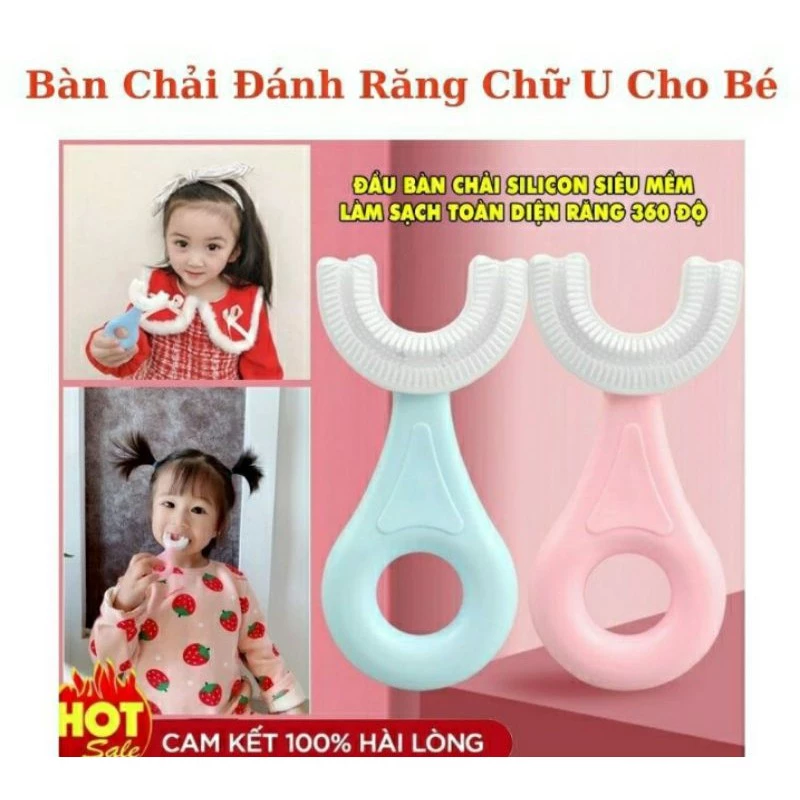 bàn chải đánh răng thông minh cho bé 2-6 tuổi U shape