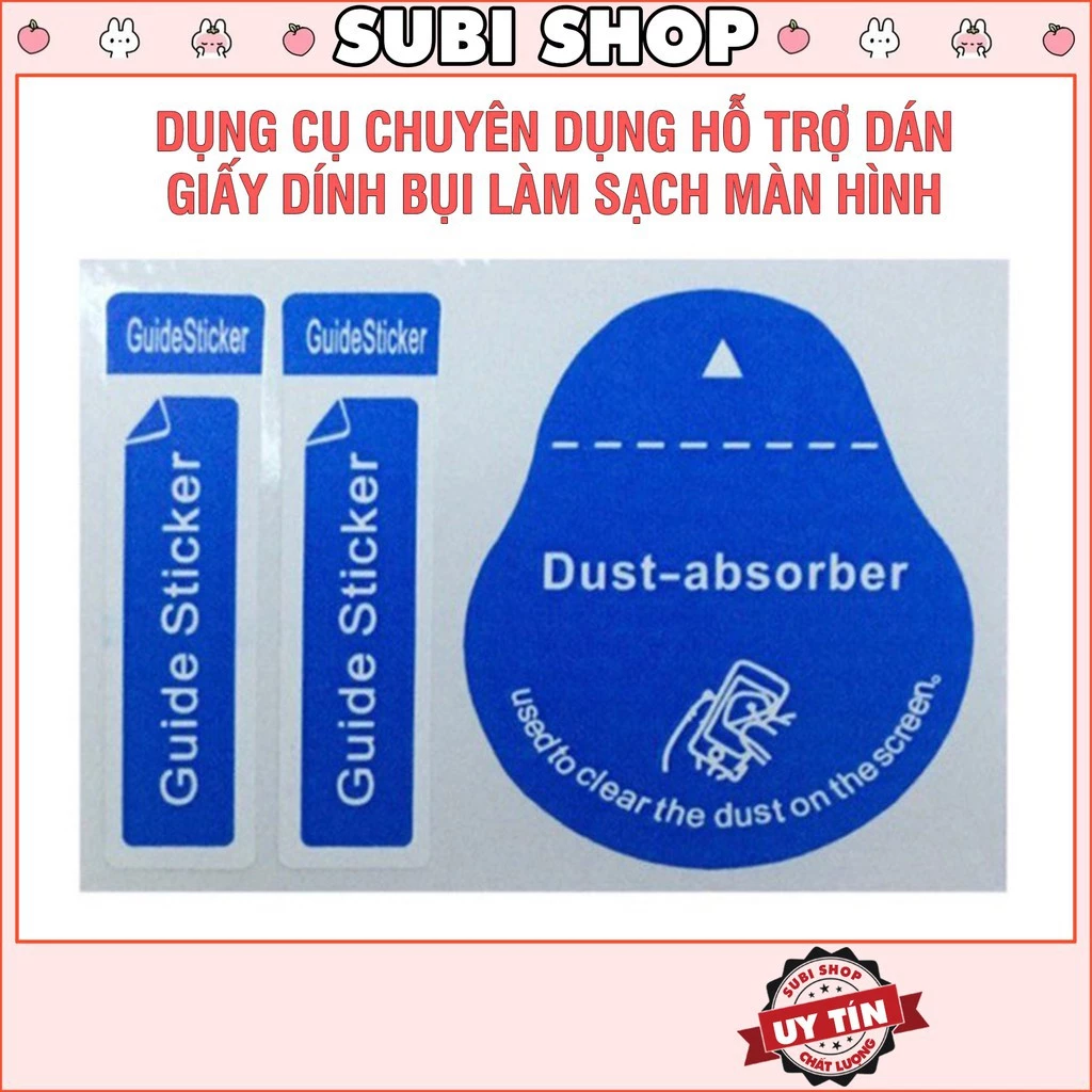 Bộ Miếng Giấy Lấy Bụi Hút Bụi Chuyên Dụng Làm Sạch Bề Mặt Kính, Hỗ Trợ Dán Cường Lực Cực Tốt - Subi Shop