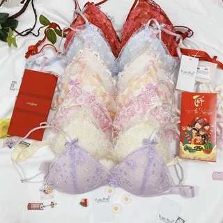 Set áo bra áo lót mút tam giác mỏng - không gọng - ren hoa thêu - Voan Mya Collection Voanmya Bralette