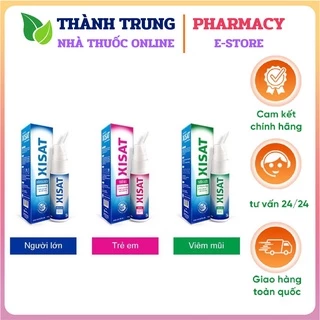 Xịt mũi Xisat nước biển sâu làm sach và thông mũi chai 75ml