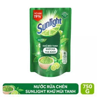 Túi nước Rửa Chén Khử Mùi Sunlight Trà Xanh Matcha Nhật Bản 750g