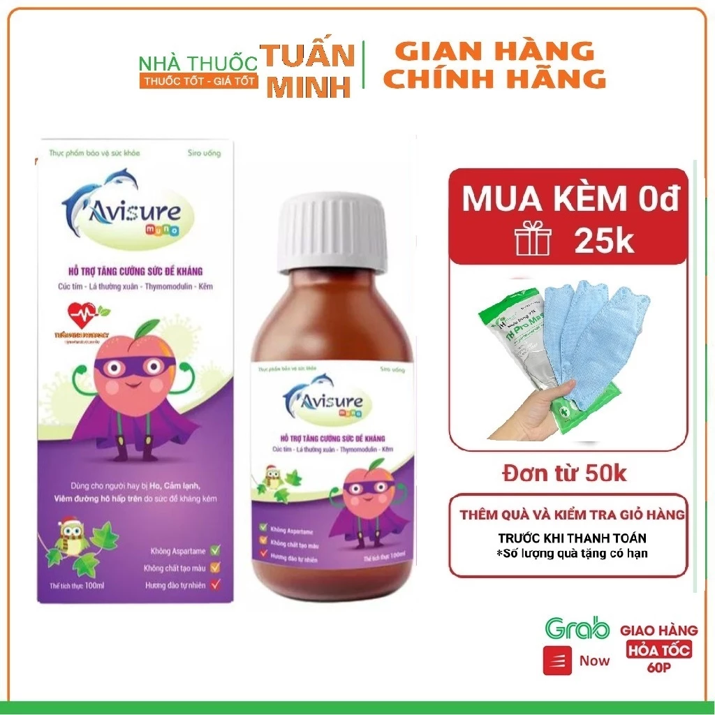 Avisure Muno - tăng sức đề kháng tự nhiên cho bé (chai 100ml)