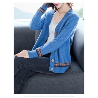 Áo Khoác Cardigan Dệt Kim Mỏng Dáng Ngắn Thời Trang Xuân Thu Mới Cho Nữ