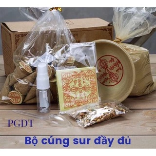 Bộ cúng sur đầy đủ - cúng thí thực vong linh, gia tiên, thần tài thổ địa