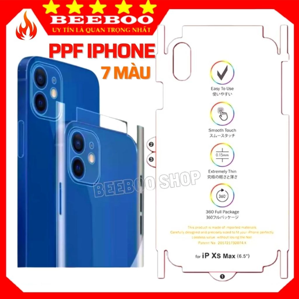 Miếng dán PPF Iphone 7 màu cầu vòng lấp lánh từ 17 7 Plus 8Plus X Xr Xs max 11 12 13 ProMax 14 15 Pro Max 16 Pro Max