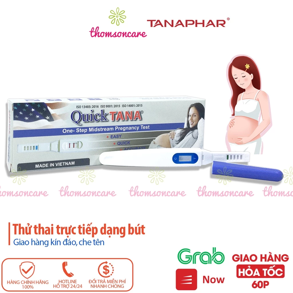 Bút thử thai nhanh QUICKTANA - luôn che tên - Chính hãng