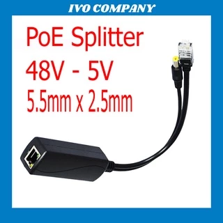 Jack POE Hạ Thế 48V Sang 5V RJ45 DC 5.5mm x 2.5mm