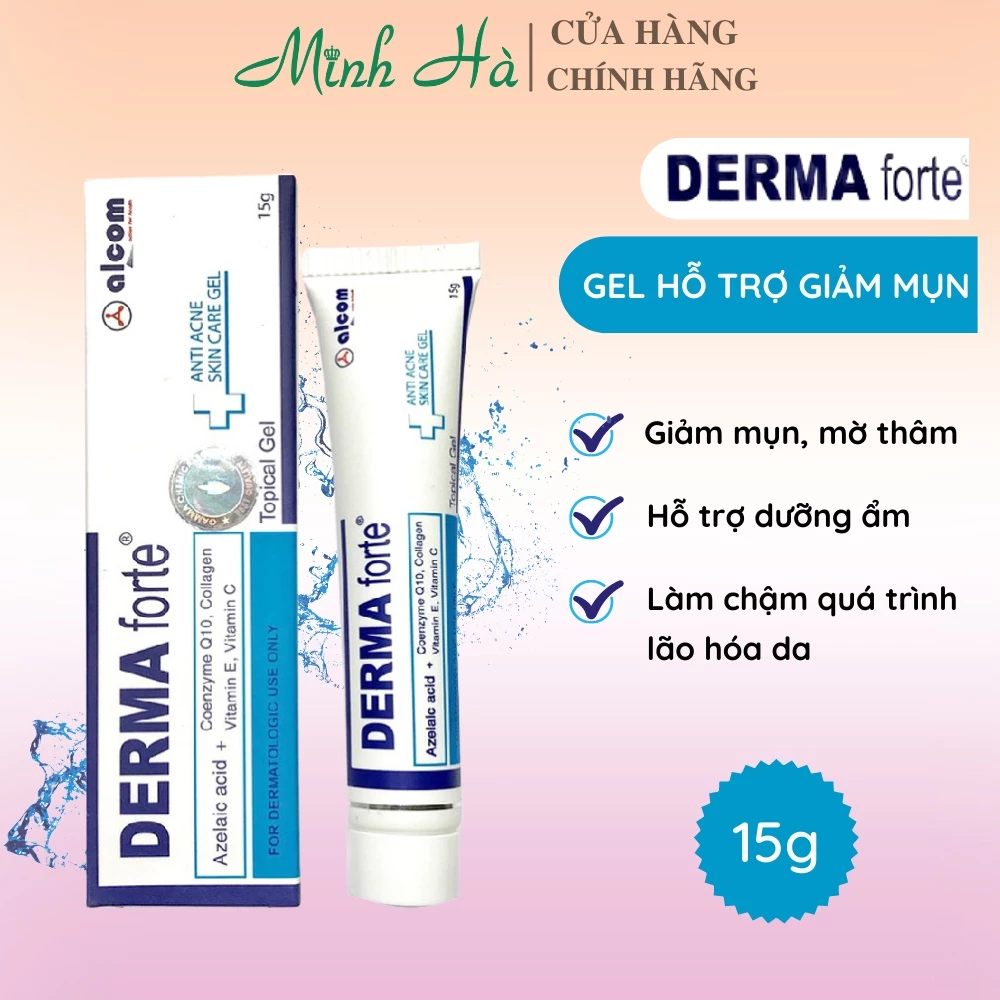 Gel Derma Forte Anti Acne Skin Care Gel 15g giúp giảm mụn, mờ thâm