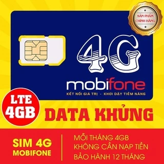 Sim 4G Mobifone trọn gói không nạp tiền MDT250A/F250A/MDT135A