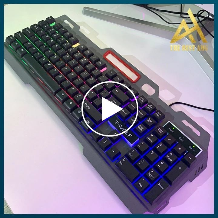 Bàn Phím Gaming Có Dây LED RGB T-WOLF T16 Bàn Phím Máy Tính Laptop Gỉa Cơ Chơi Game Thiết Kế Cực Đẹp