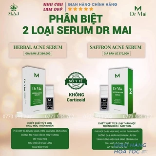 (Mẫu Mới 6ml) Serum Dr Mai Nguyên Chất/Mix Saffron, Dr Mai sạch mụn, hết thâm