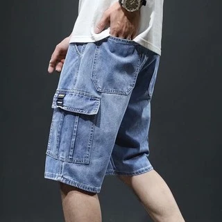 Quần Short Jeans Phối Túi Hộp 5 Màu Thời Trang Cho Nam