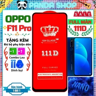 Kính Cường Lực Oppo F11 pro dán full màn hình 111D trong suốt - Độ cứng cực cao bảo vệ điện thoại vỡ màn hình.