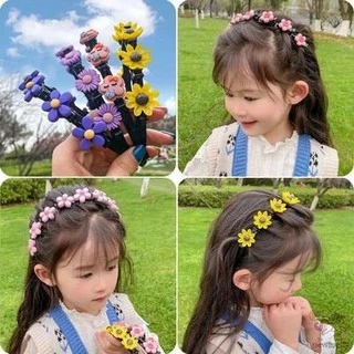 Băng đô cài tóc đính hoa và trái cây đáng yêu cho bé gái