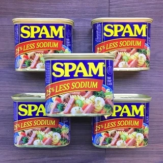 [Date 2027] Thịt hộp Spam 25% Less Sodium Ít Mặn Hộp 340g của Mỹ