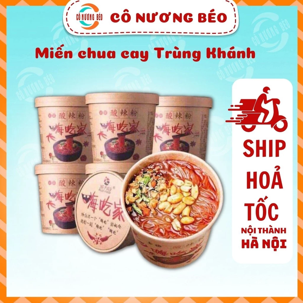 Miến Trùng Khánh chua cay ăn liền hộp 108g Đồ ăn vặt cô nương béo