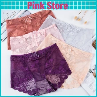 Quần Lót Nữ Ren Cạp Cao Sexy Đính Nơ Mềm Mại Quyến Rũ PINK STORE QL03