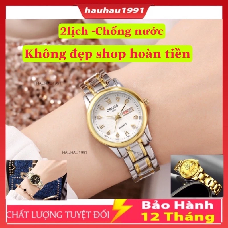 Đồng hồ nữ Đeo Tay ORUSS Chống Thấm Nước  dây đeo Thép Không Gỉ Thời Trang,Tặng Kèm Pin Xịn Bảo Hành 12 Tháng