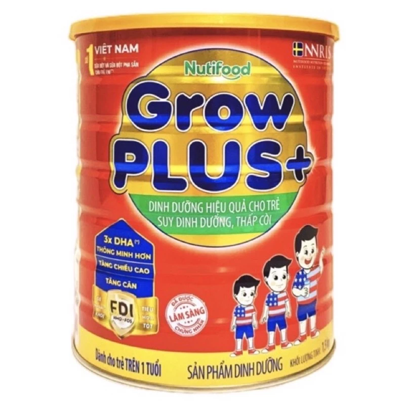 (2025) Sữa bột Nuti Grow Plus Đỏ 1,5kg  - GrowPlus Nutifood