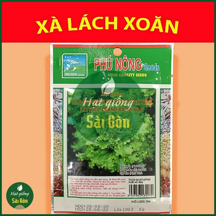 Hạt Giống Rau Xà Lách Xoăn 5Gr, Chịu Nhiệt, Dễ Trồng