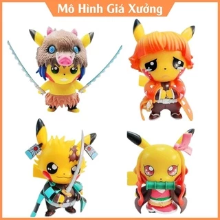 Mô hình Kimetsu No Yaiba  Pikachu Cosplay Tanjirou , Nezuko , Zenitshu , Inosuke  siêu dễ thương- Mô Hình Giá Xưởng
