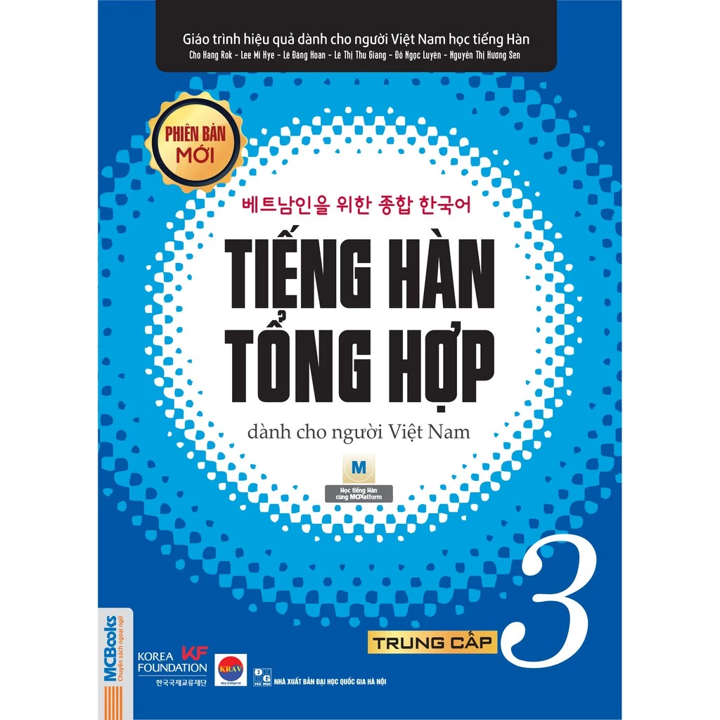 Sách - Giáo trình Tiếng Hàn tổng hợp dành cho người Việt Nam – Trung cấp 3 – Bản đen trắng (Phiên bản mới)  - MCB