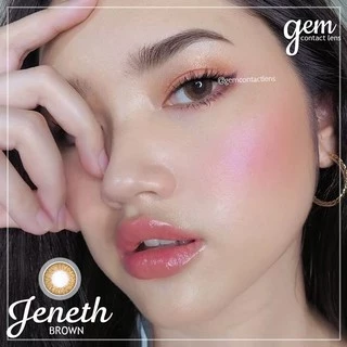 Áp Tròng JENETH BROWN Ẩm Cao 55% HSD 6 Tháng Lens Nâu Không Giãn Viền Mỏng Màu Tây Tự Nhiên Đủ Độ Có Lệch Mắt Nhạy Cảm