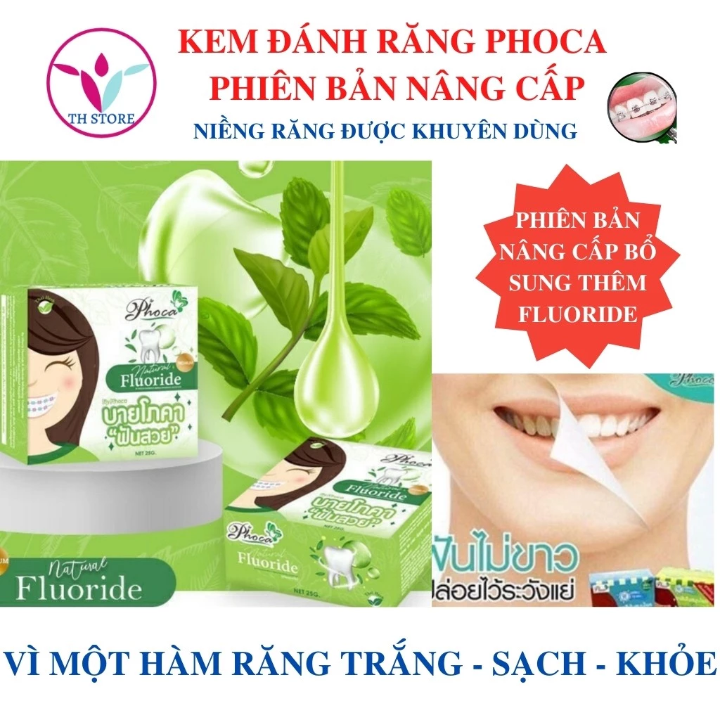 [Hàng chính hãng] Kem đánh răng trắng răng Phoca mẫu mới  - Kem đánh răng cho người niềng răng, viêm lợi và sâu ới