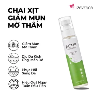 Chai xịt tri viêm nang lông mụn lưng thâm mụn dung tich 150gr Elizavenca