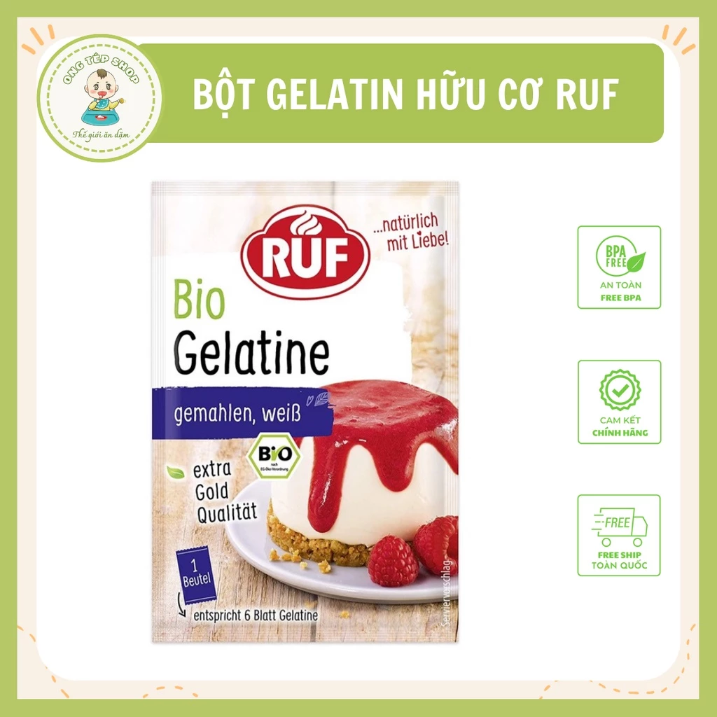 Bột Gelatine/Gelatin Ruf 9g