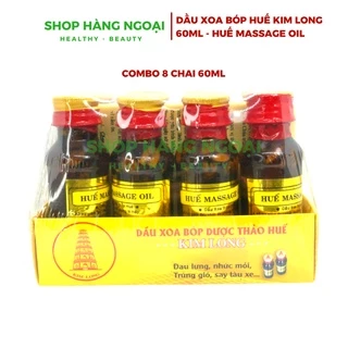 Dầu xoa bóp Huế - Huế massage oil 60ml- combo 8 chai