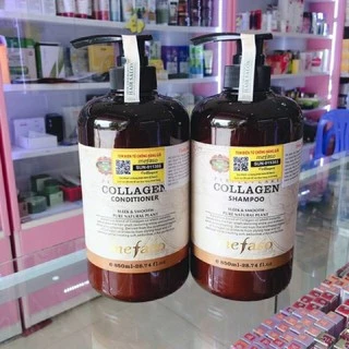 Bộ đầu gội xả Mefaso colagen siêu mượt 850ml