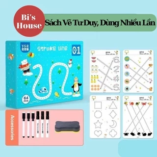 Tập tô vẽ thông minh xóa được - đồ chơi giáo dục toàn diện Montessori cho bé