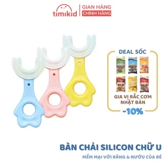 Bàn chải đánh răng chữ U Midkid cho bé từ 2 tuổi, chải xoay 180 độ, massage răng, chất liệu mềm mại, an toàn