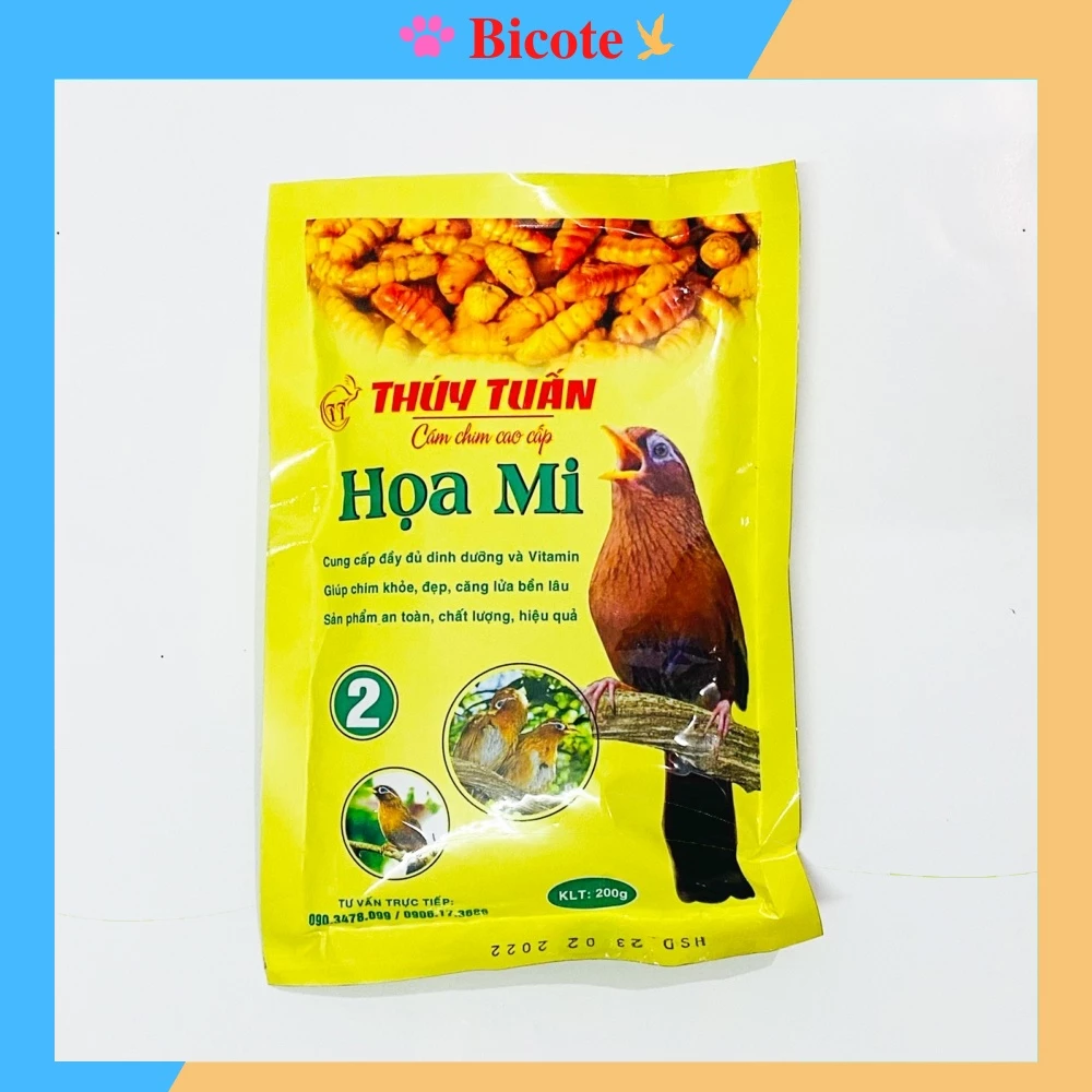 Cám chim họa mi Thúy Tuấn số 2 cao cấp gói 200gram